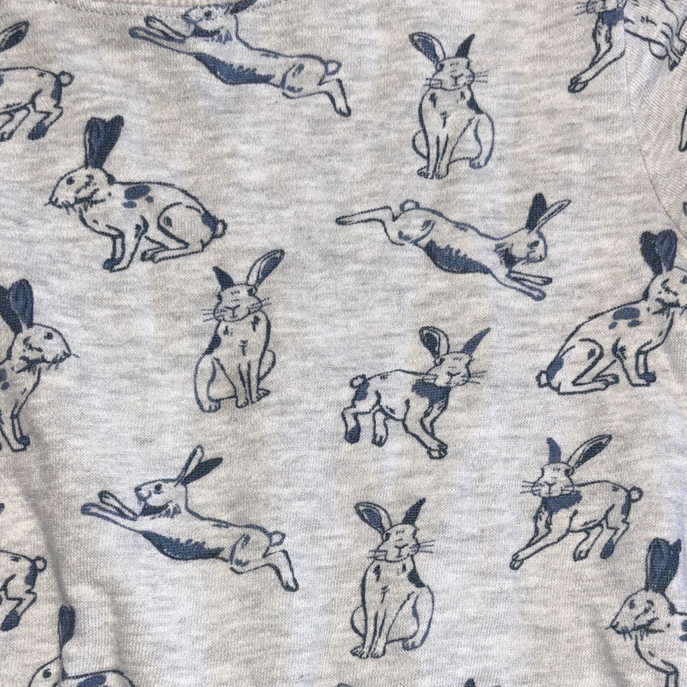 Gray Sweatshirt with Rabbit Print - Picture 3 of 7